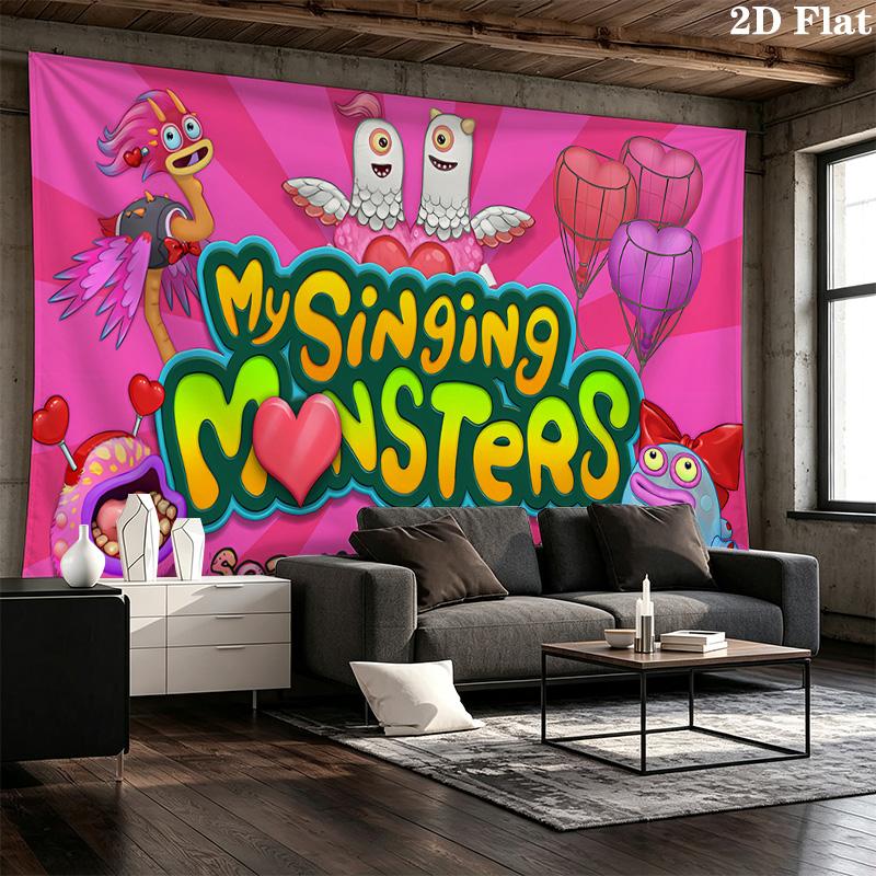 My Singing Monsters Pattern Home Decor Tapestry, Wall Hanging, Decorative RV Wall Cloth.MGT0918534