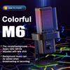 Конденсаторный металлический микрофон с RGB-подсветкой, профессиональная потоковая запись, настольный подкаст-микрофон USB для ПК, компьютера, ноутбука