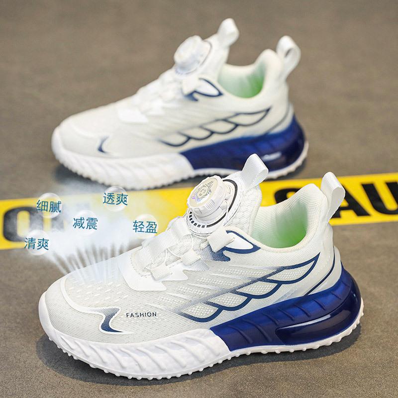 Одноклассники Весна и Осень 2025 Сетка Гоччао Вращающаяся Пряжка Дышащие Баскетбольные Кроссовки Модные Кроссовки для Бега для Детей Среднего и Старшего Возраста