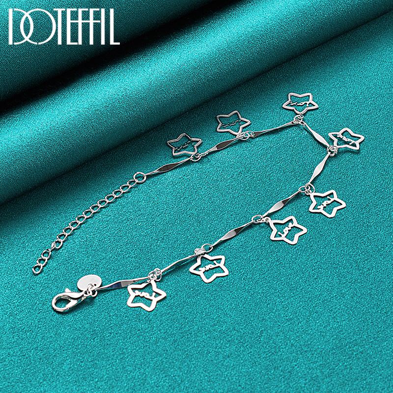 Романтический браслет со звездой, подарок на вечеринку, ювелирные изделия из стерлингового серебра 925 пробы