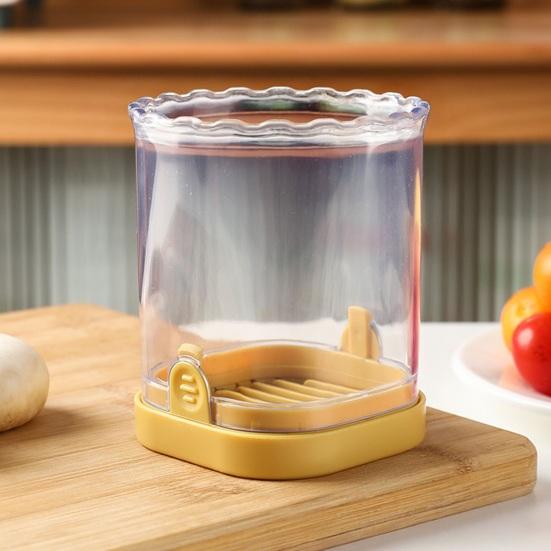 Yousheng Fruit Slicer Cup Stainless Steel Fruit Slicer 8-Blade Quick Cutter for Strawberries Bananas Handheld Kitchen Tool for Even Slices