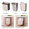 Folding Trash Can Kitchen Cabinet Door Hanging Waste Bin Wall Mounted Trashcan Space Saving Garbage Box for Bathroom Toilet Waste Storage(Size S/L)