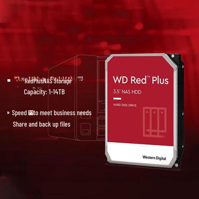 Western Digital WD Red Plus 8 ТБ NAS CMR SATA Жесткий диск для сетевого облачного хранилища 4 ТБ