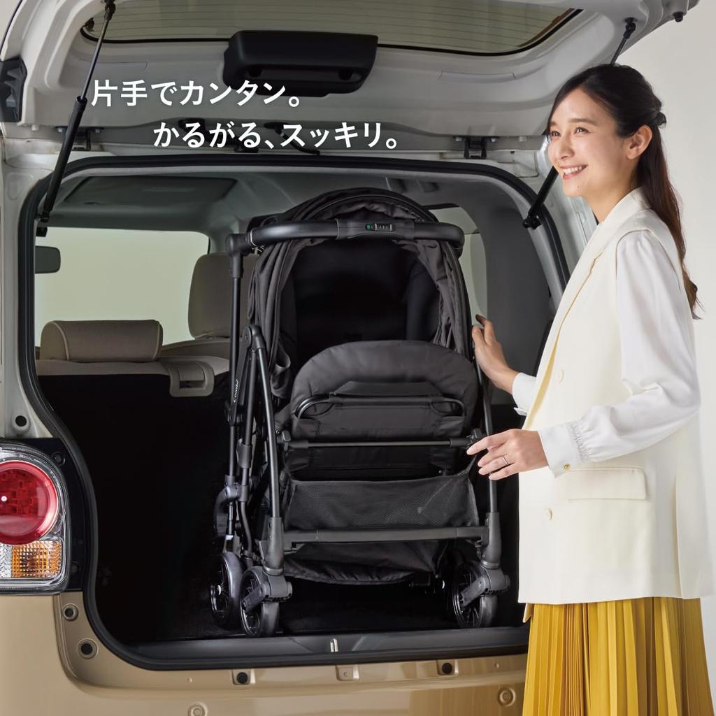 In November Combi Stroller White Label THE S Go Egg Shock DQ Cashew Beige Stroller Compatible with Travel System To Which Child Seat THE S Can Be