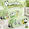 2-Tier Pencil Bag PU Pencil Box New Panda Pencil Case  Student Stationery