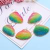 2pcs/bag Naturally Processed Shell Scallop Pendant DIY Handmade Creative Earrings Necklace Jewelry Accessories