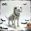 Cute Bone Texture Decor Skull Puppy Resin Figurine, Halloween Retro Skeleton Dog Statue, Creative Holiday Yard Ornaments Gothic Desktop Ornament