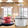 Stainless Steel Burger Press Food Grade Simple Operation Patty Thickness Adjustable Multi-purpose Round Burger Mold