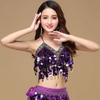 Nightclub Tassel Sequin Show Costumes Halter Bra Performance Top Belly Dance Bra