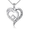 S925 Sterling Silver Simple Letter Necklace Women's European and American Fashion Hollow Love Pendant Jewelry
