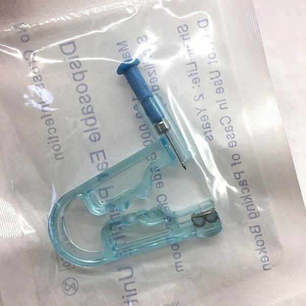 Ear Piercing Gun Safety Asepsis Tool Needle Disposable Body Kit Gem Earring Stud