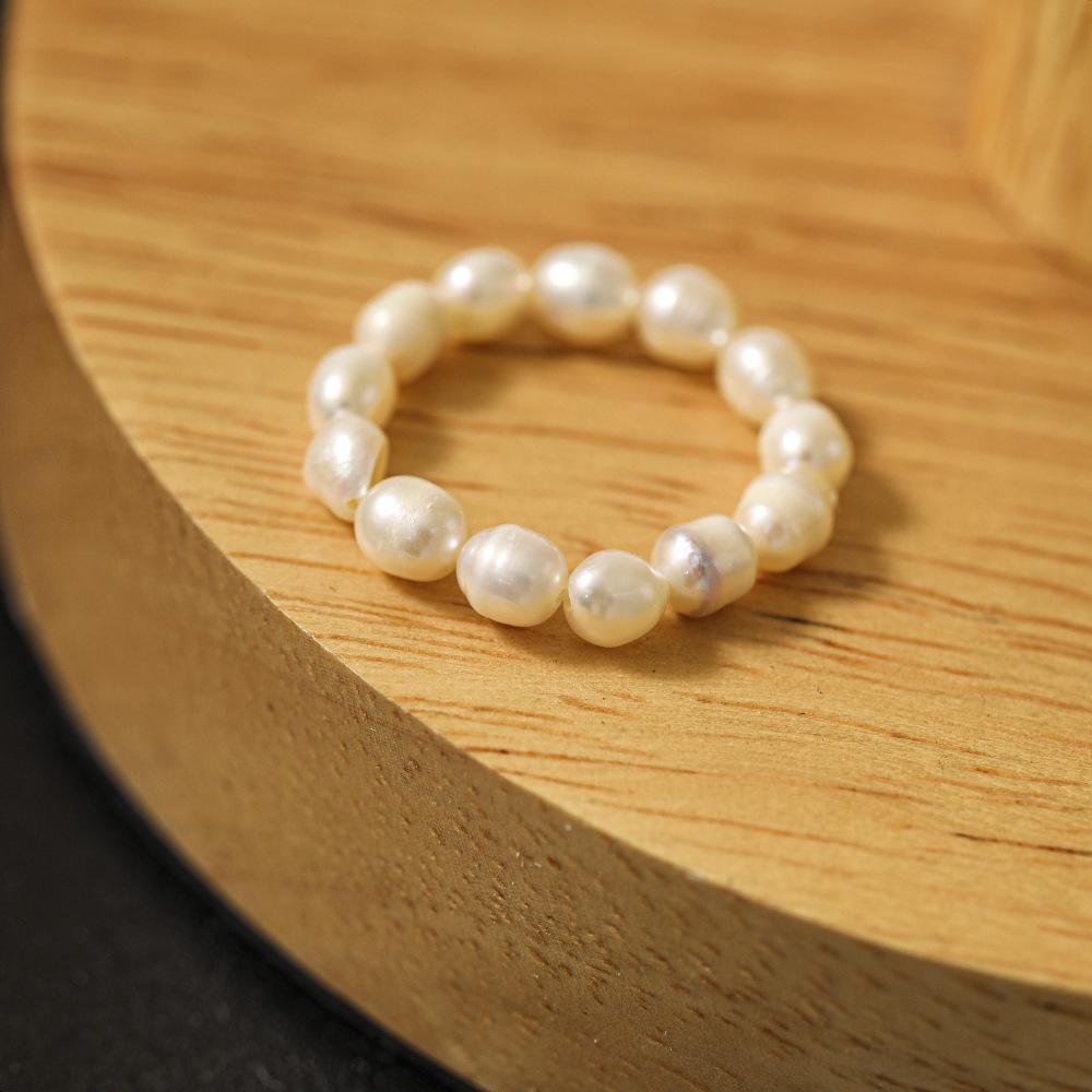 Милые Минималистичные Кольца с Жемчугом для Женщин Корейская Мода Неправильные Кольца на Палец с Жемчугом Новый Тренд Женские Украшения Подарки