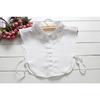 Linbaiway Women's Embroidered Detachable Blouse Tops Collars Shirt Fake Collar Lace Beads False Collar Sweater Half Shirt Decor