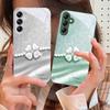 Белый Клевер Для Samsung Galaxy A14 4G 20 30 52 20S 21S 22 A32 33 34 42 50 51 53 54 70 71 72 73 5G Стеклянный Чехол для Телефона