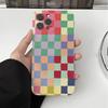 Яркий клетчатый чехол для телефона, подходящий для iPhone 17 16 15 14 13 12 11 Pro/Max/Plus, противоударный жесткий чехол