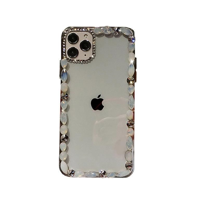 Для чехла для телефона IPhone17Promax Ins для Apple 16 Стразы 14plus Прозрачный 12Pro Браслет 13