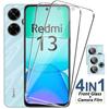 4in1 For Redmi 13 13C Note 13 Pro 4G 5G Tempered Glass Screen Glass Screen Protector HD Phone Lens Film Redmi A3 A3X POCO C65 C61 X6 M6 Pro F6