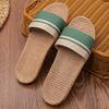 Simple Women Flat Slippers Casual Flax Indoor Home Beach Shoes
