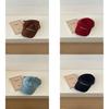 Embroidered Corduroy Baseball Cap With Letter Design For Casual Winter Wear