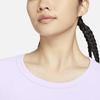 Nike Однотонная повседневная футболка с круглым вырезом и коротким рукавом, женские топы, светло-фиолетовый FN2805-512