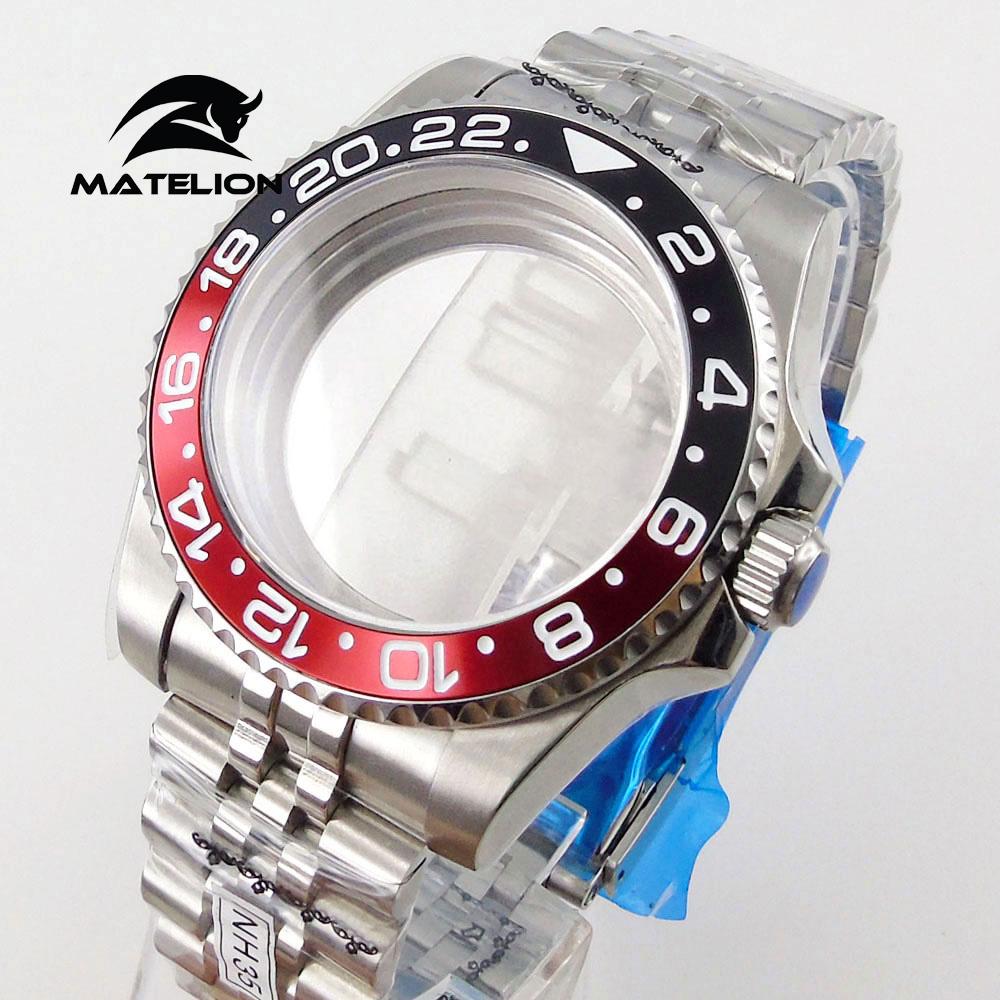 Корпус для дайвинга Matelion 200M, 40 мм, подходит для NH35 NH36 NH34 GMT ETA 2824 PT5000, браслет Jubilee, сапфировое стекло, застежка-слайдер