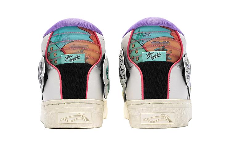 Women's Sneakers Li-Ning Steven Harrington x Li Ning Wave Synthetic Leather, Split Cow Leather Slip
