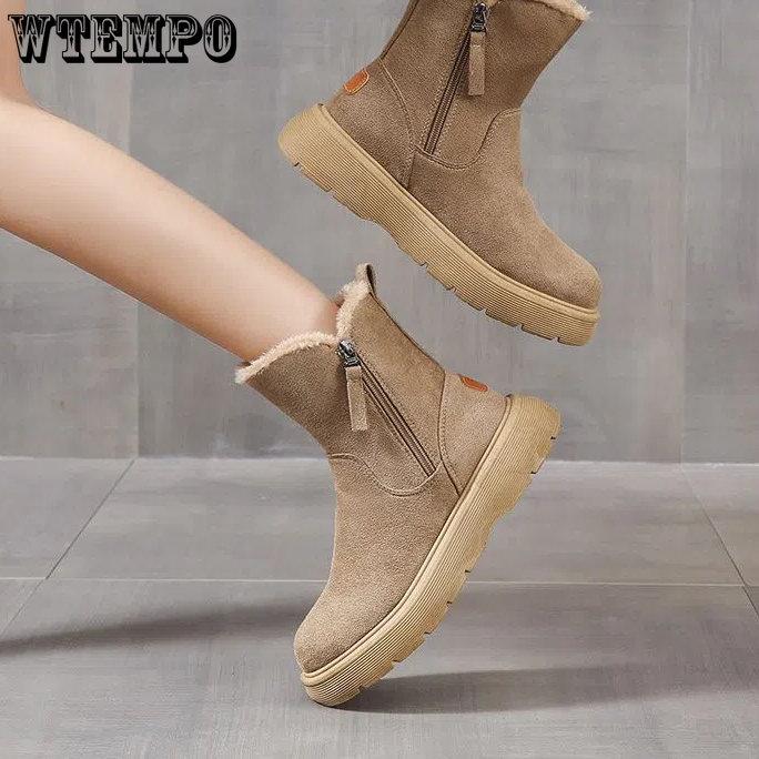 Зимние сапоги большого размера, женские универсальные короткие зимние сапоги, женские утепленные теплые хлопковые сапоги