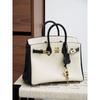 High End Half Wax Wire Steel Hardware Head Layer Cowhide Color Blocked Platinum Bag High-end Feeling 25cm Handbag For Commuting