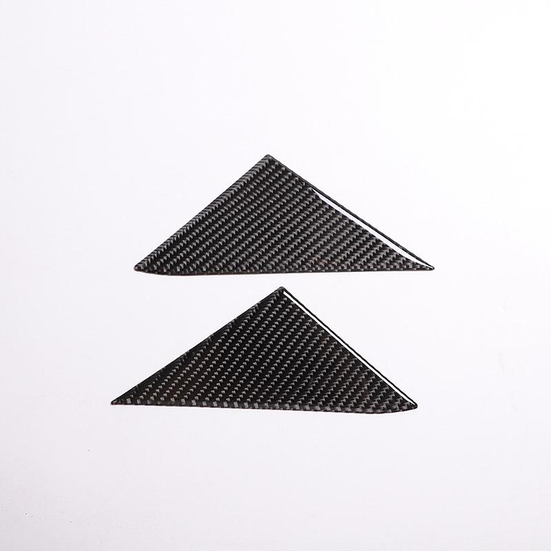 Для Kia Soul AM 2009-2013 мягкое углеродное волокно, внутренняя треугольная панель передней стойки автомобиля, накладка на рамку, наклейка на автомобиль