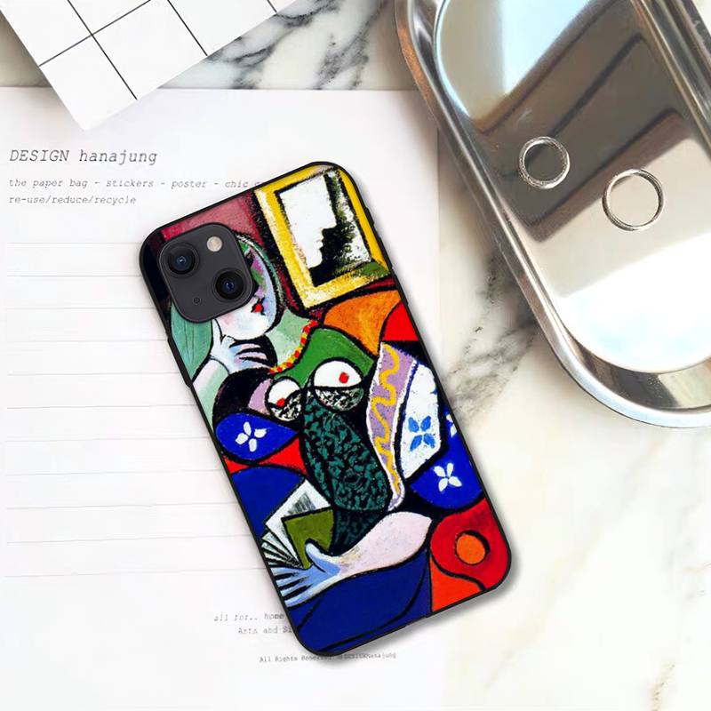 Чехол для телефона с абстрактной живописью Пикассо для iPhone 11 12 Mini 13 14 15 Pro XS Max X Plus SE XR Shell