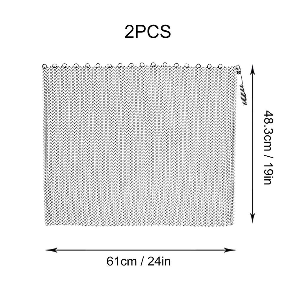 Комплект из 2 сеток-занавесок для камина, Сверхпрочная панель-искрогаситель для защиты камина и кострища