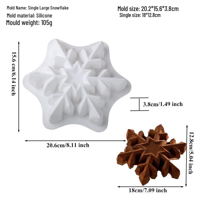 Силиконовая форма Shenhong с 6 ячейками «Рождественская елка и Санта» для муссового торта и выпечки шоколада