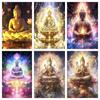 Diamond Painting Religion Buddha Drill Mosaic Embroidery Lotus Flower 5D DIY Home Decorative Friend Gift 2024 New Wall Decor