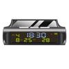 Solar Car Digital Clock With LCD Time Date In-Car Temperature Display for Outdoor Personal Car Part Decoration
