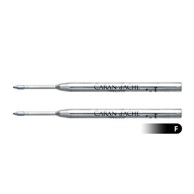 Шариковая ручка Caran Goliath Тонкая Черная Заправки d'Ache, (2-Pack)