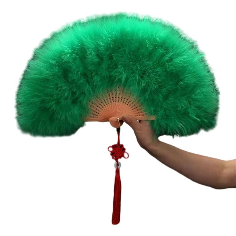 Vintage Feather Fan Women Feather Fan Lightweight Handheld Fans Convenient for Travel and Parties