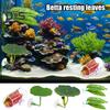 5 Pcs Betta Fish Leaf Pad with Suction Cup Plastic Plants Resting Hammock Fish Tank Accessories Aquarium Decor for Natural Habitat Spawning Breeding