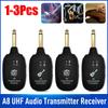 20 Гц-20 кГц A8 UHF Беспроводная система Звукосниматель для электрогитары Аудио Беспроводной Передатчик Приемник Встроенный Перезаряжаемый Аккумулятор
