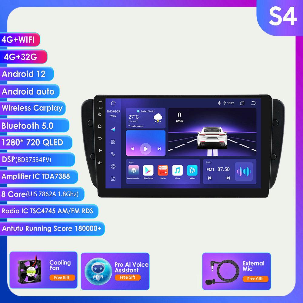 8G+128G Carplay 2 Din Android Radio for Seat Ibiza 6j 2009 2010 2011 2012 2013 AI Voice 4G-LTE Car Multimedia GPS Intelligent Screen 2din Autoradio
