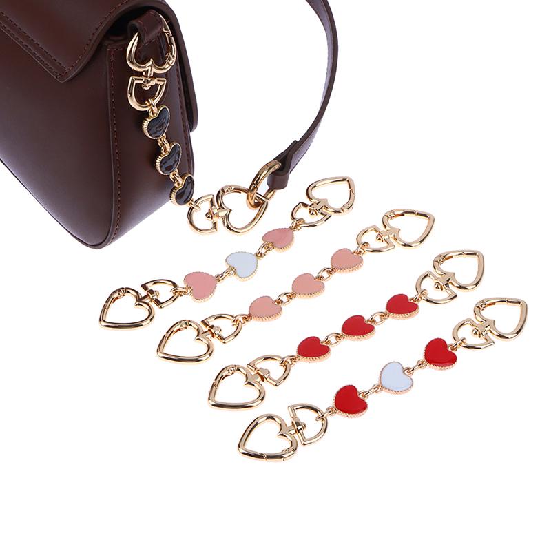 Bag Extension Chain Crossbody Heart-Shape Chain Strap Handbag Diy Hanging Buckle