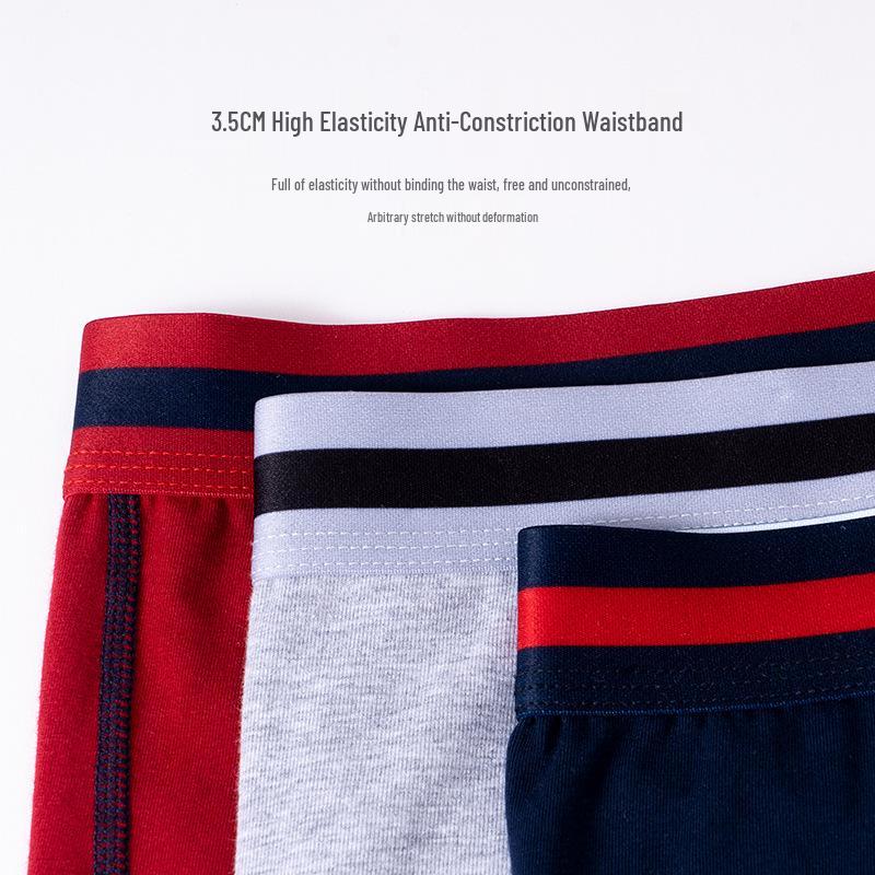 Мужские европейские и американские длинные боксеры-брифы из чистого хлопка - Большие размеры, фитнес-плавки