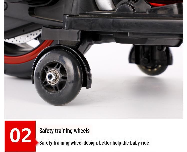 Детский двухместный перезаряжаемый двухколесный электромотоцикл с музыкой