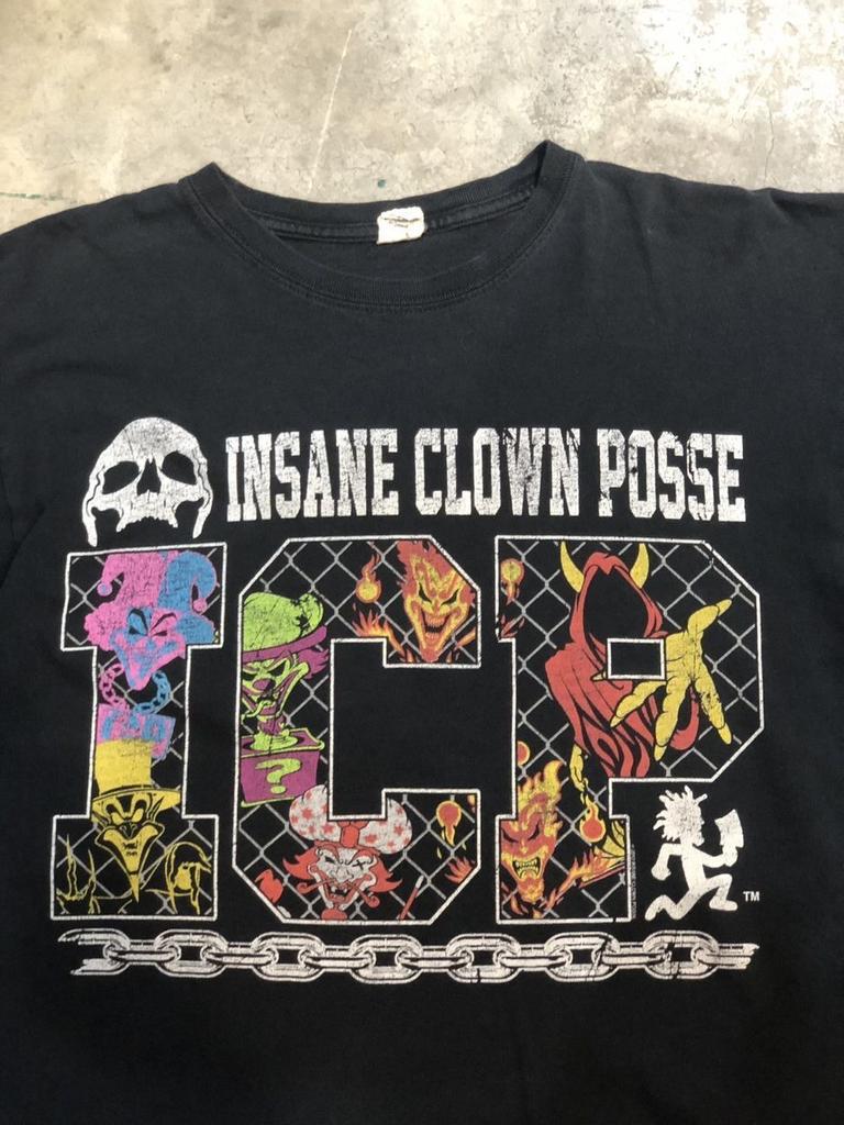 ICP Insane Clown Posse Fence Spell Out Cotton Black Unisex T-shirt