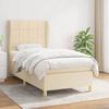 3128482 vidaXL Divan Bed with Mattress Cream 80x200 Cm Fabric