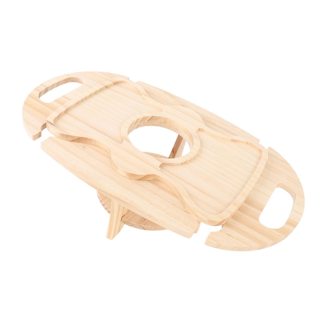 Portable Wine Picnic Table Wooden Beach Picnic Table Foldable Wine Desk for Camping Beach Parties