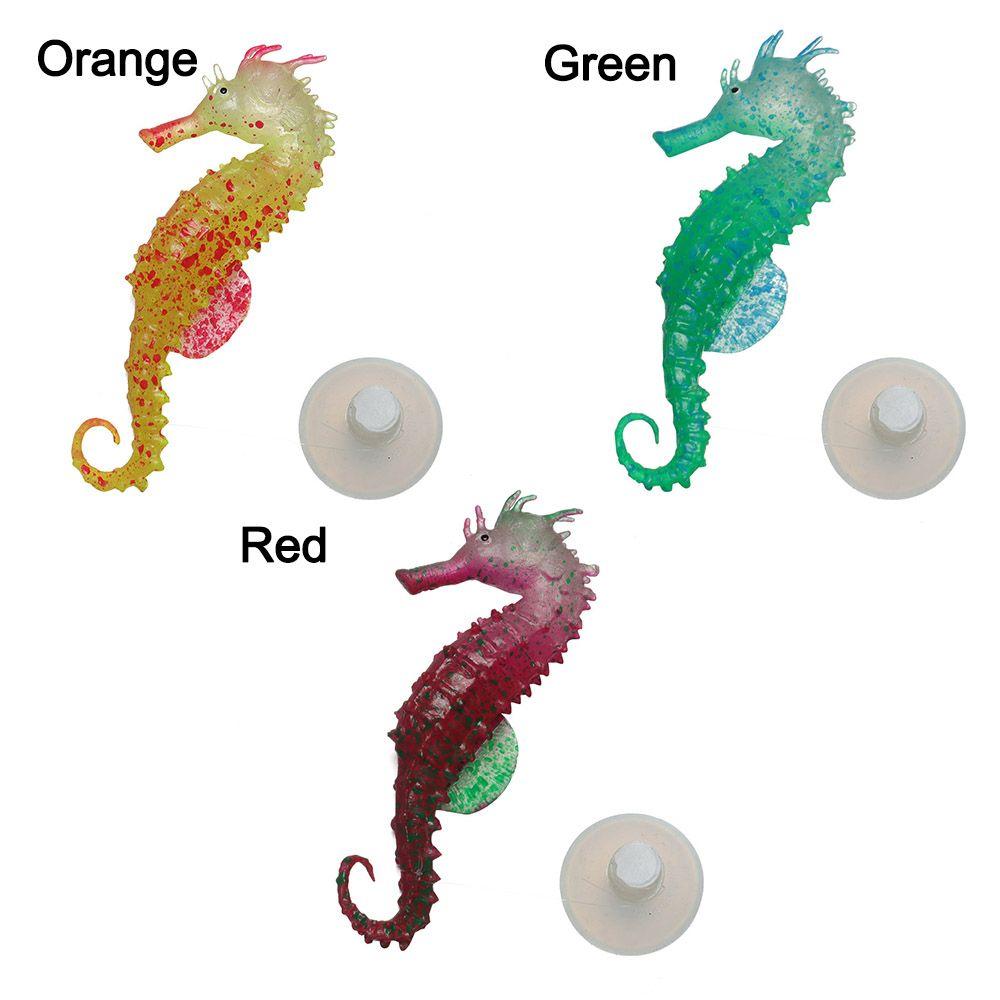 Aquatic Fish Tank Toy Pet Products Silicone Seahorse Ornaments Aquarium Decoration
