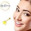 KODY PIERCING 9K Gold Star Ball End Nose Pin - Quality Piercing
