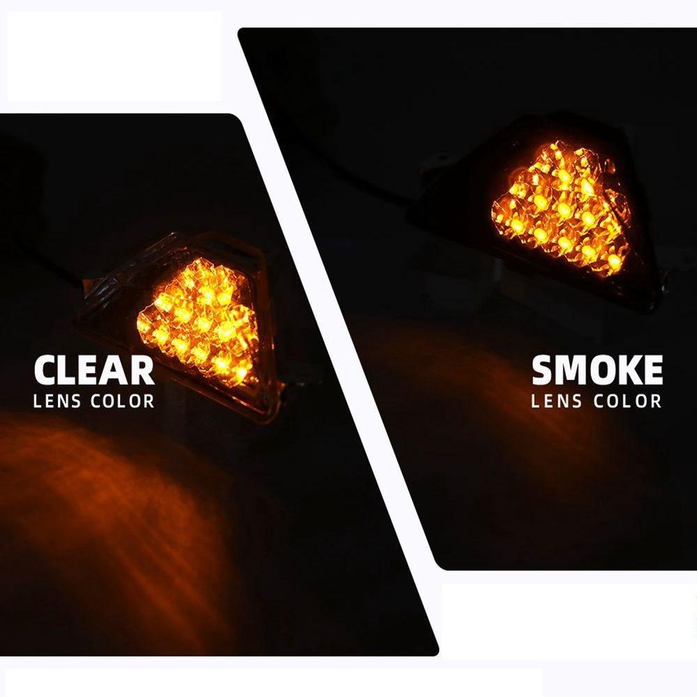 2 шт. Передние светодиодные указатели поворота янтарного цвета для Kawasaki ZX-6R Ninja 1000/300/400/650