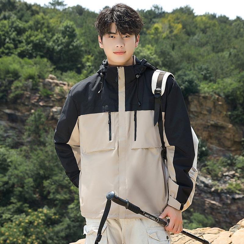 Куртка мужская с тремя защитными свойствами, функциональная, с капюшоном, ветрозащитная, водонепроницаемая, повседневная, осенняя куртка