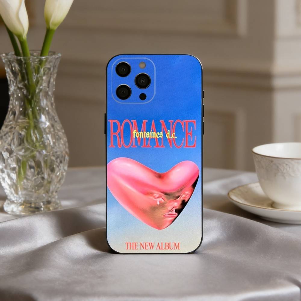 F-Fontaines D-DC R-Романтика Чехол для телефона Для iPhone 17pro,16,15,14,13,12,11 Plus,Pro Max,XS,Мягкий силиконовый Черный чехол